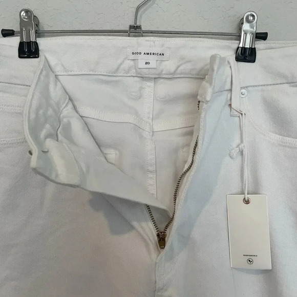 Good American Good Legs Straight Size 20 White Plus Size New - Picture 6 of 6